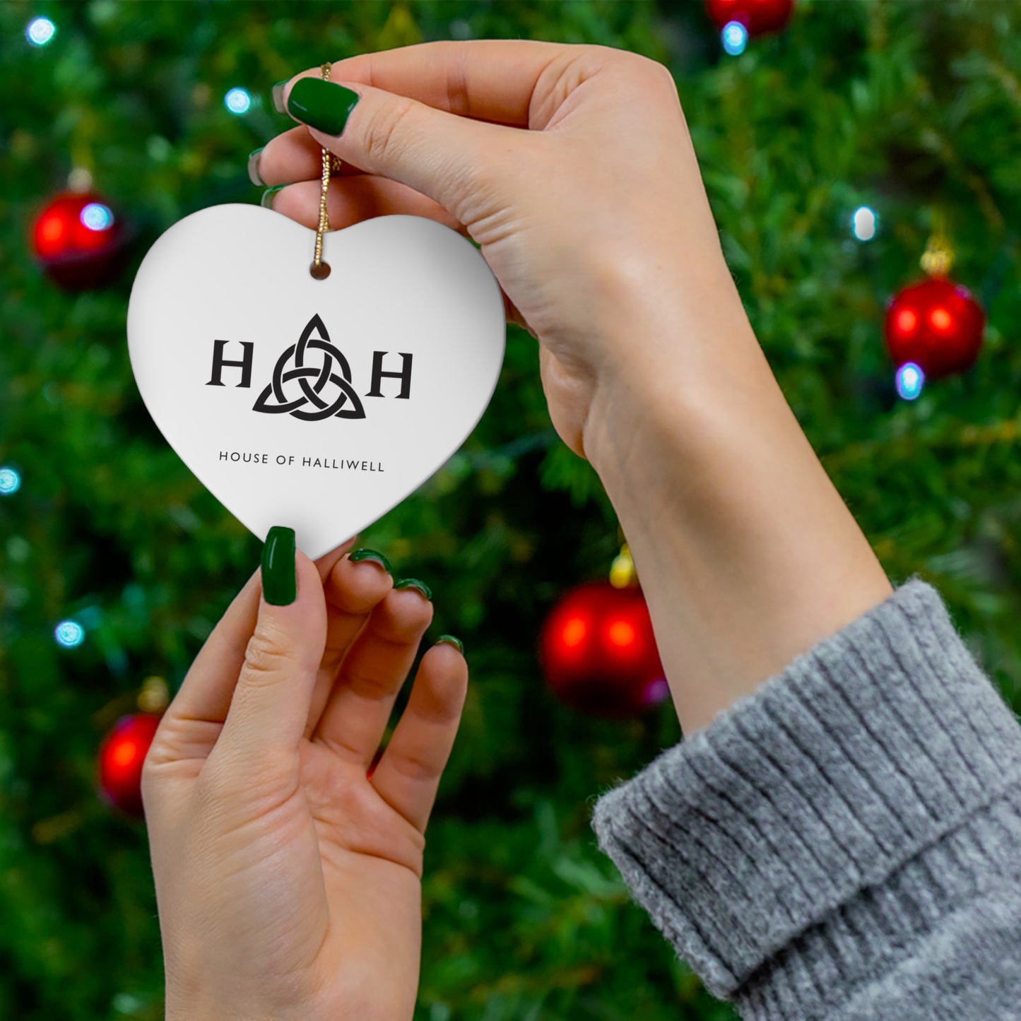 White HOH Ceramic Ornament, 4 Shapes