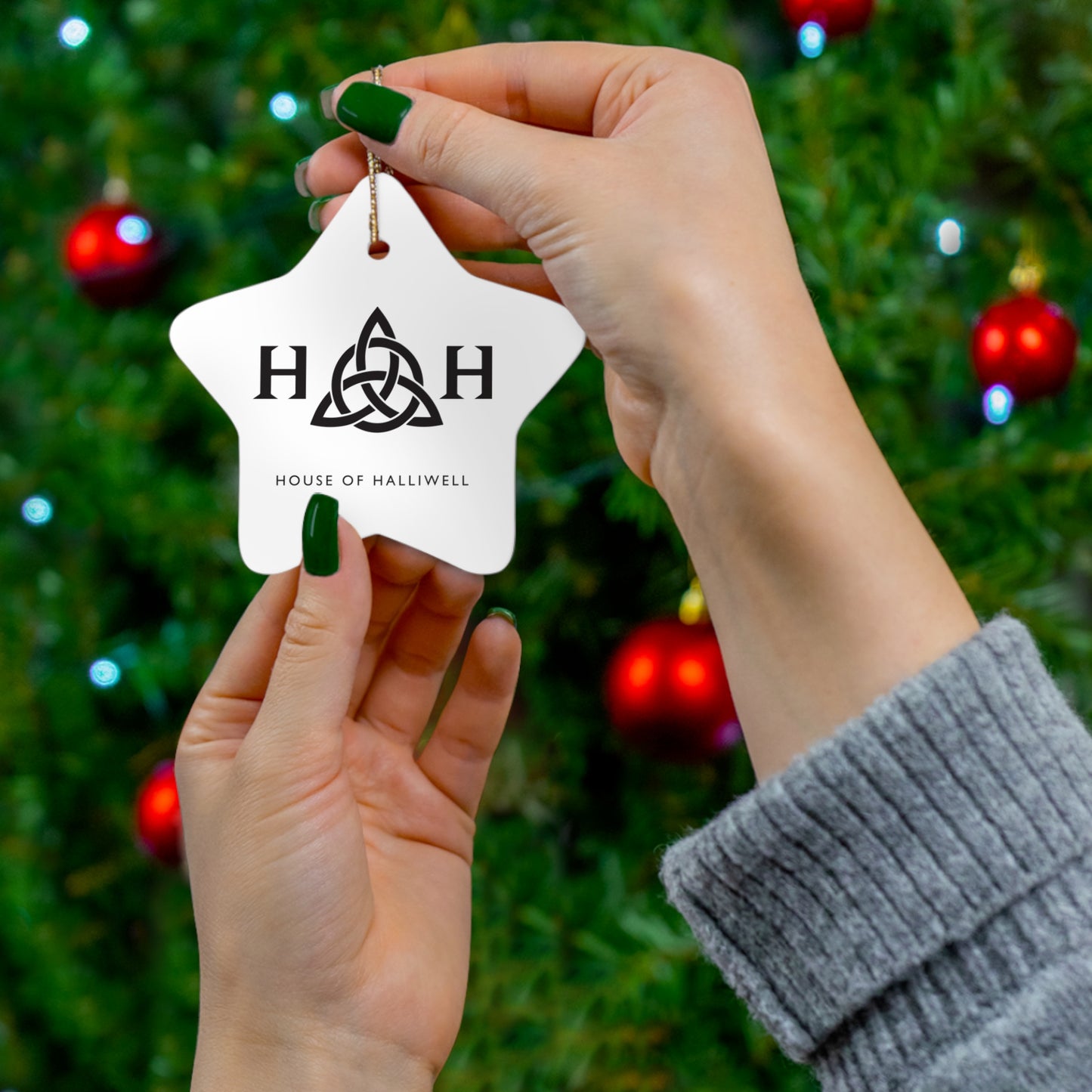 White HOH Ceramic Ornament, 4 Shapes