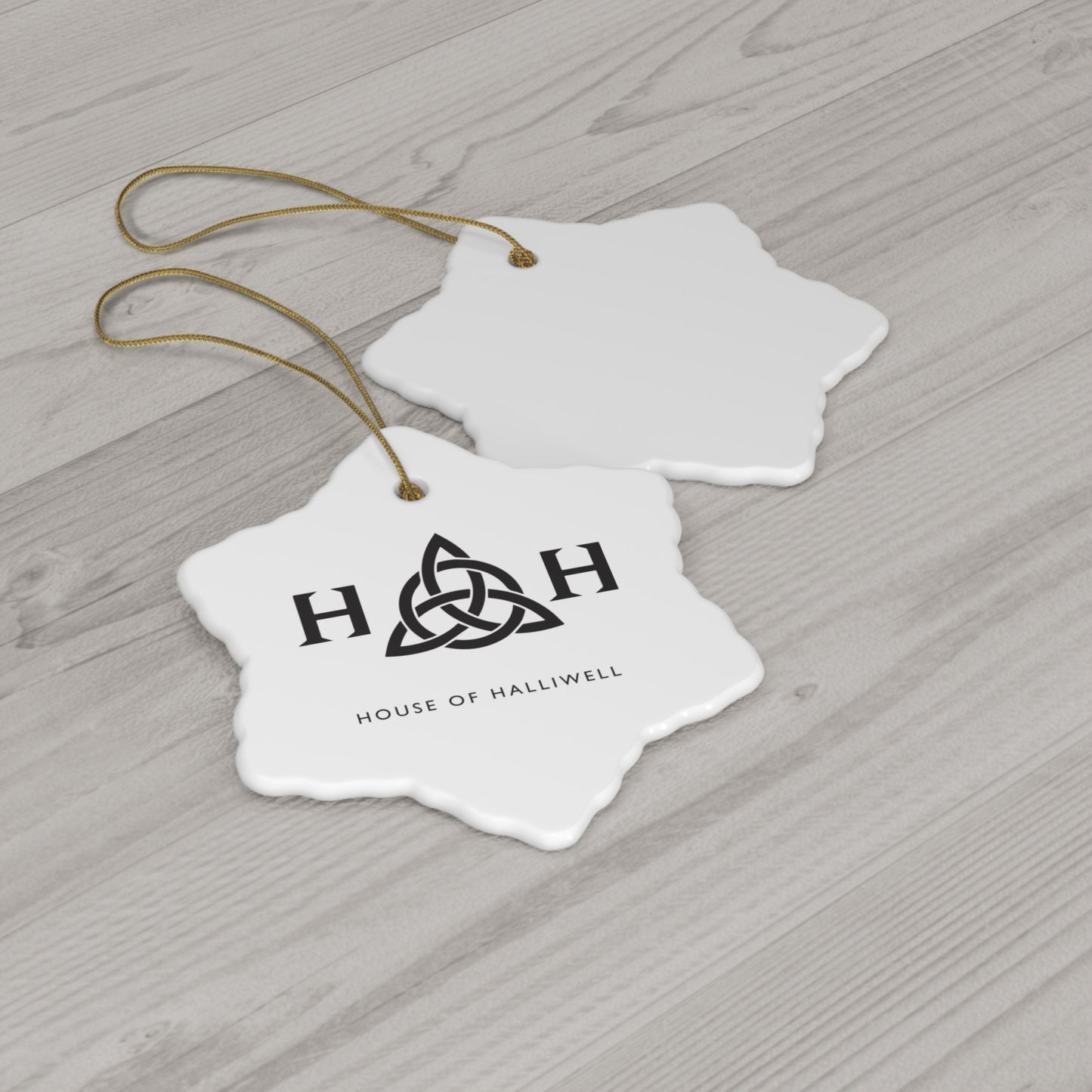 White HOH Ceramic Ornament, 4 Shapes
