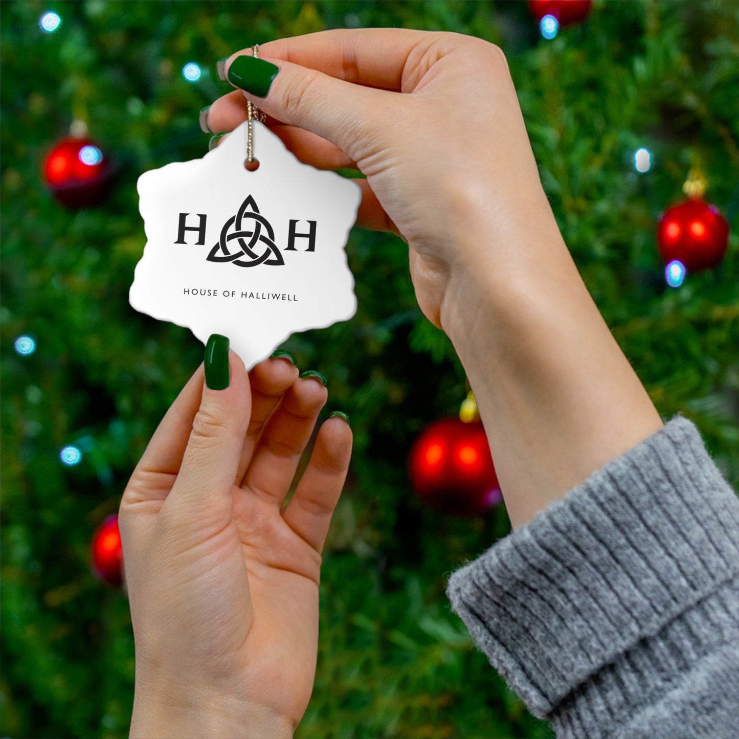 White HOH Ceramic Ornament, 4 Shapes