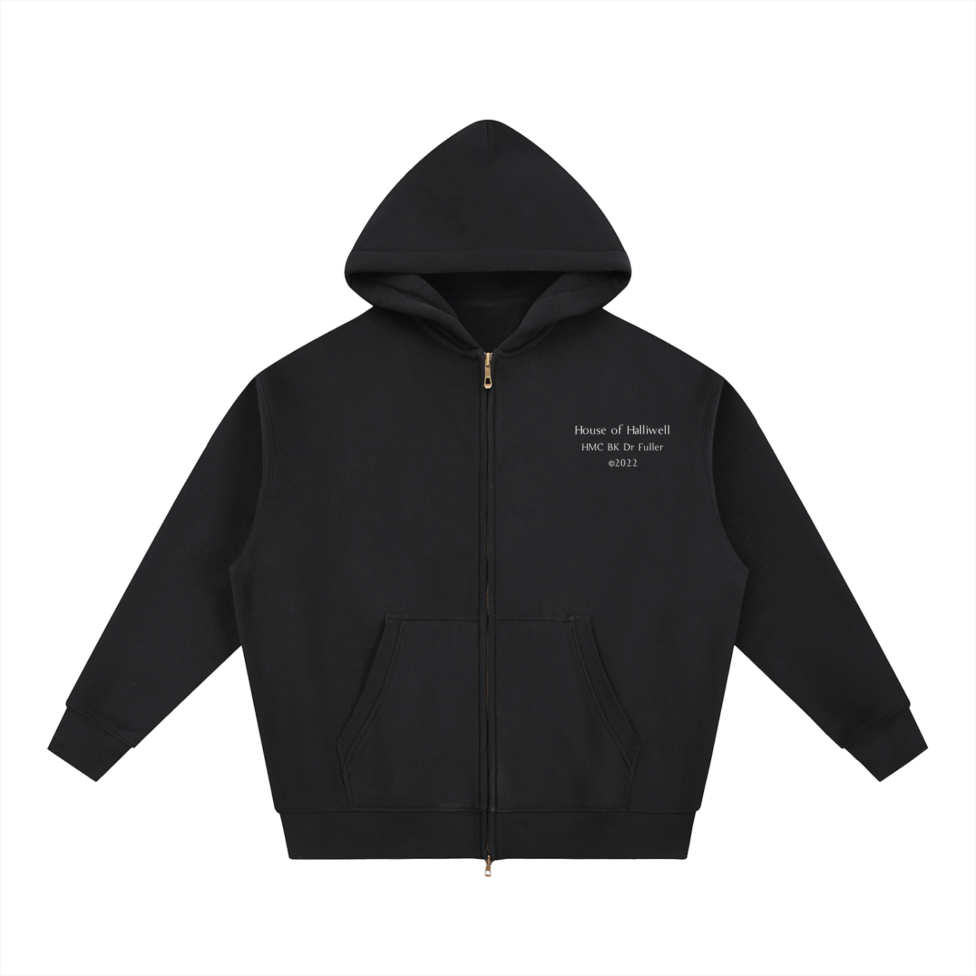HOH zip up Oversized Fleece Hoodie