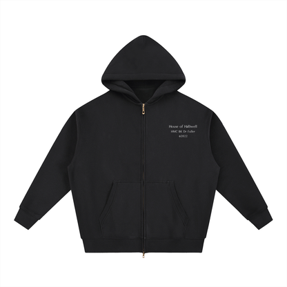 HOH zip up Oversized Fleece Hoodie